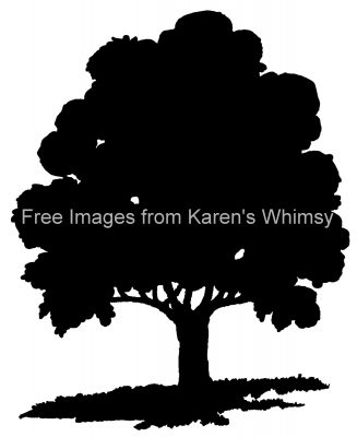 Tree Silhouettes 1 - Oak Tree Silhouette