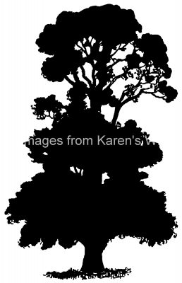 Free Tree Silhouettes 5 - Elm Tree