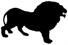 Animal Silhouette 6 - Male Lion Silhouette