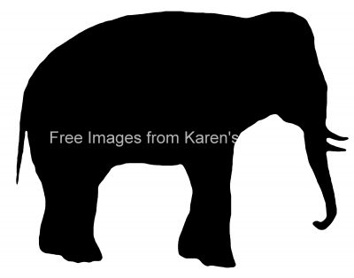 Animal Silhouette 4 - Elephant Silhouette