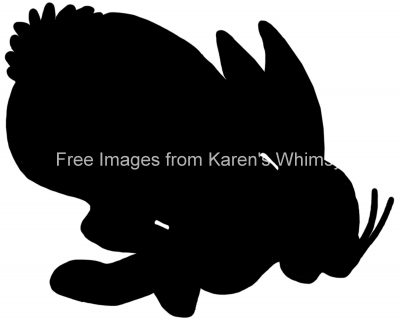 Animal Silhouette 8 - Running Rabbit Silhouette