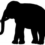Free Animal Silhouettes 1 - Elephant With Tusks