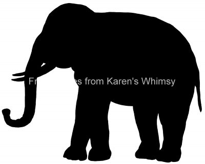 Free Animal Silhouettes 1 - Elephant With Tusks