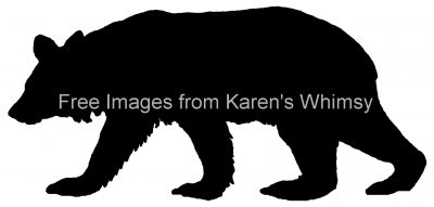 Free Animal Silhouettes 2 - Big Black Bear