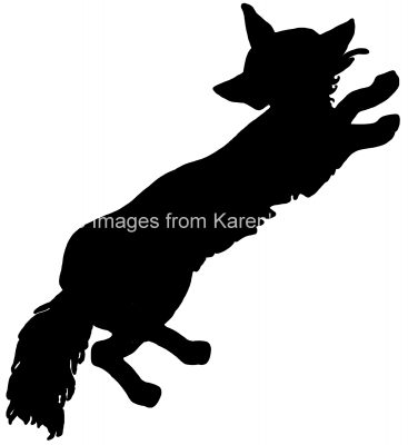Free Animal Silhouettes 4 - Leaping Fox
