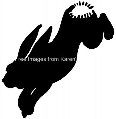 Free Animal Silhouettes 6 - Running Rabbit