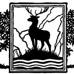 Silhouettes of Animals 2 - Deer With Trees