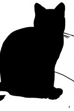 Sitting Cat Silhouette 3
