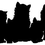 Kitten Silhouette 2 - Group of Kittens