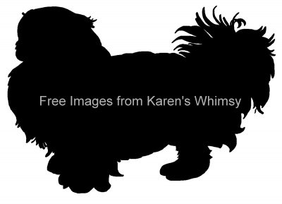Silhouettes of Dogs 3 - Pekinese Dog Silhouette