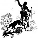 Free Dog Silhouettes 1 - Dog with Hunter