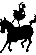 Dancer Silhouette 3 - Girl on a Horse