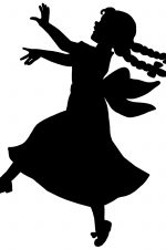 Dancer Silhouette 4 - Girl with Long Braids