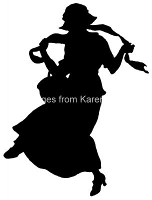 Dancer Silhouette 1 - Woman with Basket