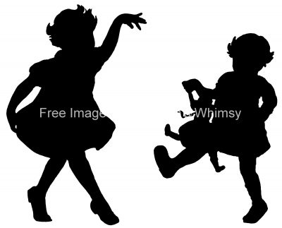 Dancer Silhouette 2 - Two Children Dancing