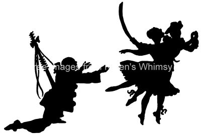 Dancer Silhouette 8 - Jester and Two Dancers