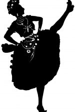 Dancer Silhouette Images 4 - High-Kicking -Lady