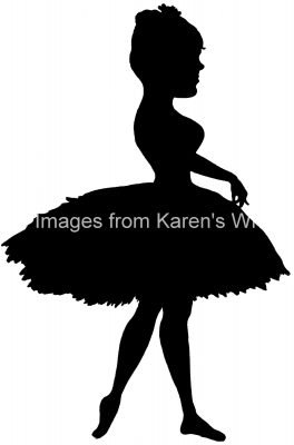 Dancer Silhouette Images 10 - Ballerina Facing Sideways