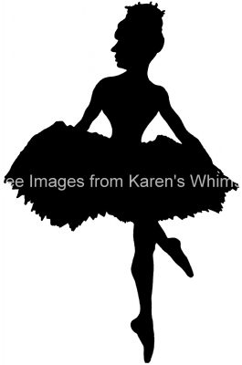 Dancer Silhouette Images 12 - Ballerina with Crown