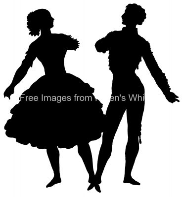 Dancing Couple Silhouette 6