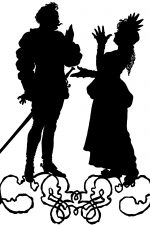 Silhouette of People 1 - Two People Discussing