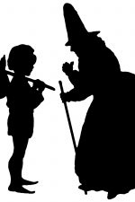 Silhouette of People 19 - Child with Mother Goose