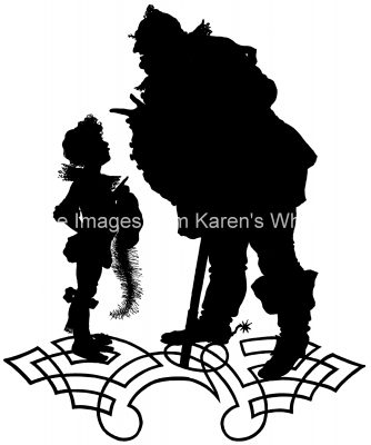Silhouette of People 12 - Man Speaking to Child