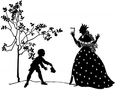 Silhouette of People 20 - Boy and Queen