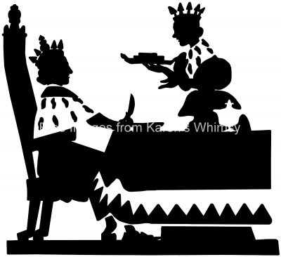 Silhouette of People 21 - King and Queen