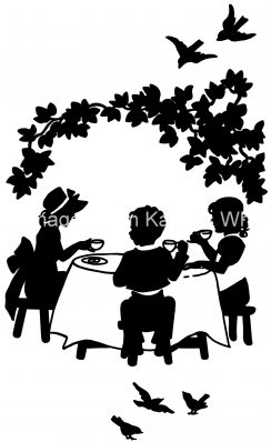Silhouette of People 5 - Tea Party Time