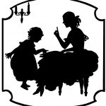 Mother and Child Silhouette 1 - Mother Reading Book to Child
