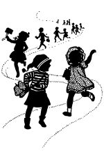 Girl Silhouette Images 10 - Home from School