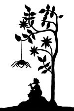 Girl Silhouette Images 11 - Little Miss Muffet