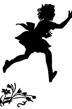 Girl Silhouette Images 4 - Girl Chasing Butterflies