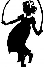 Girl Silhouette Images 7 - Girl Jumping Rope