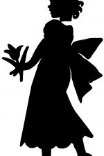 Girl Silhouette Images 9 - Girl Holding a Flower