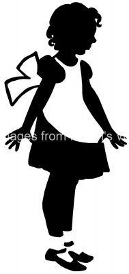 Girl Silhouette Images 5 - Girl Wearing an Apron