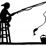 Child Silhouette 4 - Fishing from a Bucket