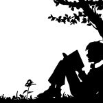 Child Silhouette 5 - Reading under a Tree