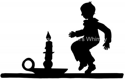 Child Silhouette 6 - Child and Candlestick