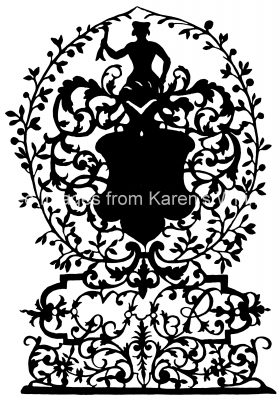 Silhouette Art 2 - Shield and Scrolls