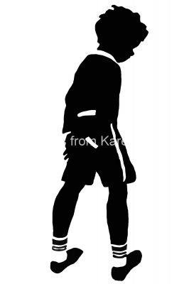 boy walking silhouette