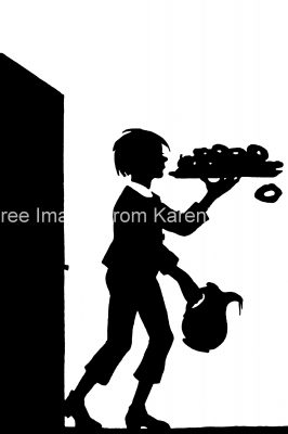 Boy Silhouette 12 - Serving Food and Drink