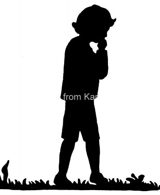 Boy Silhouette 4 - Deep In Thought