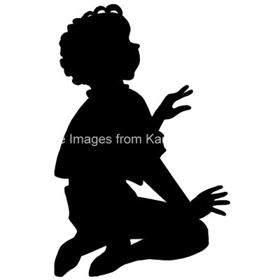 Silhouettes of Boys 1 - Boy Kneeling