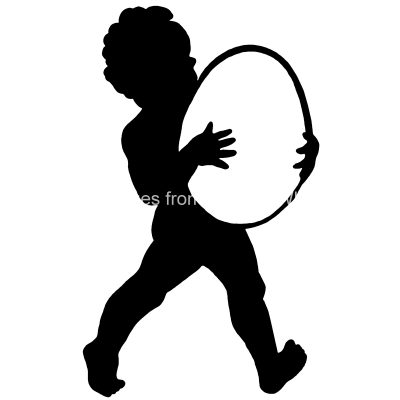 Kid Silhouette 6 - Child Carrying Egg