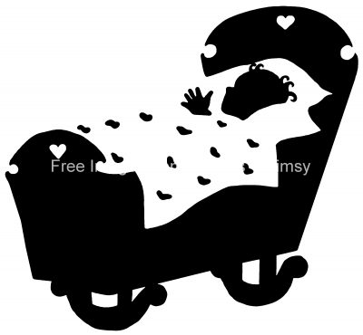 Kid Silhouette 8 - Baby in a Bassinet
