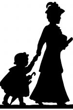 Mother Silhouettes 7 - Taking Child for a Walk