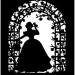 Lady Silhouette 4 - Lady under an Arbor