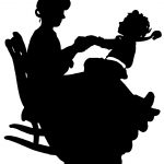Female Silhouette Images 10 - Playing with Child